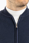 CARDIGAN UOMO CON ZIP MAGLIONE COSTA INGLESE COLLO COLLEGE