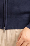 CARDIGAN UOMO CON ZIP MAGLIONE COSTA INGLESE COLLO COLLEGE