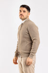 CARDIGAN UOMO CON ZIP MAGLIONE COSTA INGLESE COLLO COLLEGE