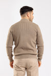 CARDIGAN UOMO CON ZIP MAGLIONE COSTA INGLESE COLLO COLLEGE