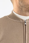 CARDIGAN UOMO CON ZIP MAGLIONE COSTA INGLESE COLLO COLLEGE