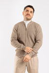 CARDIGAN UOMO CON ZIP MAGLIONE COSTA INGLESE COLLO COLLEGE