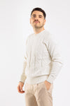 MAGLIONE UOMO GIROCOLLO MAGLIA CINIGLIA PULLOVER TRECCIA CASUAL