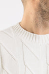MAGLIONE UOMO GIROCOLLO MAGLIA CINIGLIA PULLOVER TRECCIA CASUAL