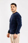 MAGLIONE UOMO GIROCOLLO MAGLIA CINIGLIA PULLOVER TRECCIA CASUAL