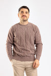 MAGLIONE UOMO GIROCOLLO MAGLIA CINIGLIA PULLOVER TRECCIA CASUAL