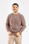 MAGLIONE UOMO GIROCOLLO MAGLIA CINIGLIA PULLOVER TRECCIA CASUAL