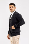CARDIGAN UOMO CON BOTTONI E TASCHE GIACCA MAGLIONE A COSTINE
