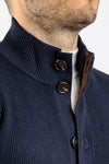 CARDIGAN UOMO A COSTINE MAGLIONE CON BOTTONI COLLO ALTO O.I.T.