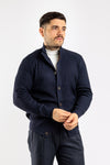 CARDIGAN UOMO A COSTINE MAGLIONE CON BOTTONI COLLO ALTO O.I.T.