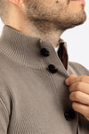 CARDIGAN UOMO A COSTINE MAGLIONE CON BOTTONI COLLO ALTO O.I.T.