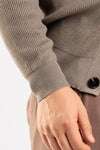 CARDIGAN UOMO A COSTINE MAGLIONE CON BOTTONI COLLO ALTO O.I.T.