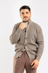 CARDIGAN UOMO A COSTINE MAGLIONE CON BOTTONI COLLO ALTO O.I.T.
