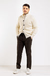 CARDIGAN UOMO A COSTINE MAGLIONE CON BOTTONI COLLO ALTO O.I.T.