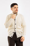 CARDIGAN UOMO A COSTINE MAGLIONE CON BOTTONI COLLO ALTO O.I.T.