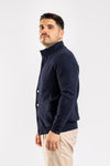 CARDIGAN UOMO MAGLIONE GIACCA CON BOTTONI E ZIP COLLO ALTO