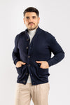 CARDIGAN UOMO MAGLIONE GIACCA CON BOTTONI E ZIP COLLO ALTO