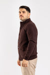 CARDIGAN UOMO MAGLIONE GIACCA CON BOTTONI E ZIP COLLO ALTO