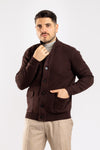 CARDIGAN UOMO MAGLIONE GIACCA CON BOTTONI E ZIP COLLO ALTO
