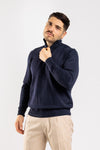 MAGLIA UOMO MAGLIONCINO MEZZA ZIP TINTA UNITA CASUAL COMFORT