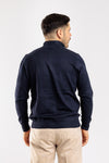 MAGLIA UOMO MAGLIONCINO MEZZA ZIP TINTA UNITA CASUAL COMFORT