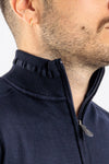 MAGLIA UOMO MAGLIONCINO MEZZA ZIP TINTA UNITA CASUAL COMFORT