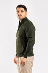 MAGLIA UOMO MAGLIONCINO MEZZA ZIP TINTA UNITA CASUAL COMFORT