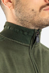 MAGLIA UOMO MAGLIONCINO MEZZA ZIP TINTA UNITA CASUAL COMFORT