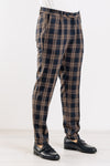 PANTALONE UOMO SARTORIALE A QUADRI MISTO LANA PINCES MADE IN ITALY