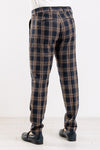 PANTALONE UOMO SARTORIALE A QUADRI MISTO LANA PINCES MADE IN ITALY