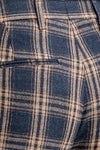 PANTALONE UOMO SARTORIALE A QUADRI MISTO LANA PINCES MADE IN ITALY