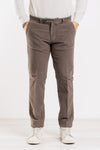 PANTALONE UOMO VELLUTO ARMATURATO TASCA AMERICA SLIM MADE IN ITALY