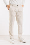 PANTALONI UOMO VELLUTO 500 RIGHE CON PINCES ELASTICO IN VITA MADE IN ITALY