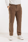 PANTALONI UOMO VELLUTO 500 RIGHE CON PINCES ELASTICO IN VITA MADE IN ITALY