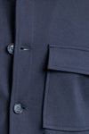 CAMICIA UOMO OVER SHIRT JERSEY PUNTO MILANO CON TASCHE MADE IN ITALY
