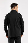 CAMICIA UOMO OVER SHIRT JERSEY PUNTO MILANO CON TASCHE MADE IN ITALY