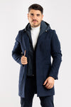 CAPOTTO UOMO BARONETTO CON CAPPUCCIO E PETTORINA REMOVIBILE MADE IN ITALY