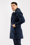 CAPOTTO UOMO BARONETTO CON CAPPUCCIO E PETTORINA REMOVIBILE MADE IN ITALY
