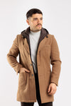 CAPOTTO UOMO BARONETTO CON CAPPUCCIO E PETTORINA REMOVIBILE MADE IN ITALY