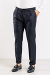 PANTALONE UOMO SARTORIALE TASCA AMERICA PINCES MADE IN ITALY ELEGANTE