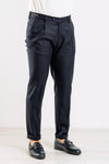 PANTALONE UOMO SARTORIALE TASCA AMERICA PINCES MADE IN ITALY ELEGANTE