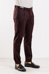 PANTALONE UOMO SARTORIALE TASCA AMERICA PINCES TINTA UNITA MADE IN ITALY