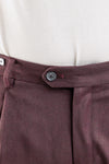 PANTALONE UOMO SARTORIALE TASCA AMERICA PINCES TINTA UNITA MADE IN ITALY