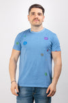 T-SHIRT UOMO MANICA CORTA SHOCKLY HAND FLOWER GIROCOLLO COTONE