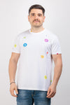 T-SHIRT UOMO MANICA CORTA SHOCKLY HAND FLOWER GIROCOLLO COTONE